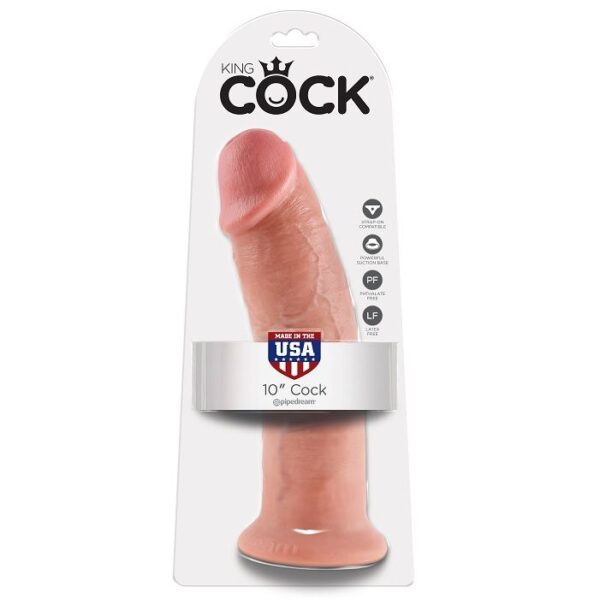 King Cock — Realistic Dildo, 25.4 cm, Flesh — Dildos — view 5