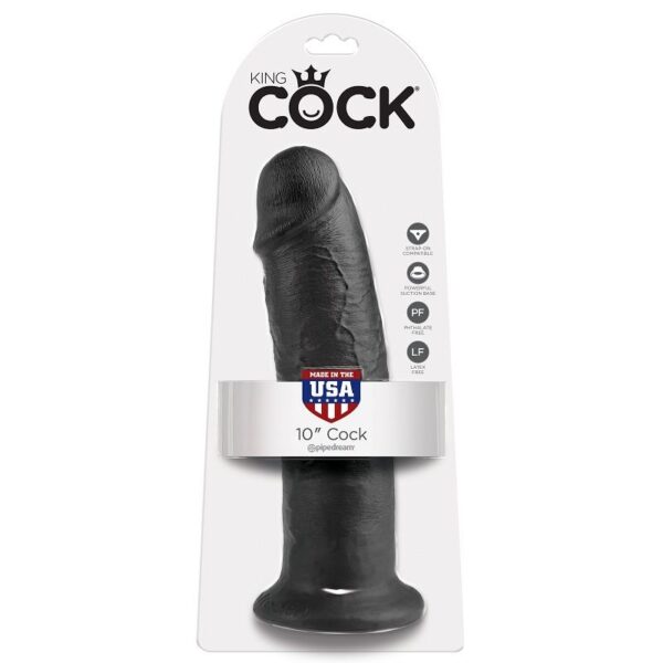 King Cock — Realistic Dildo, 25 cm, Black — Dildos — view 5
