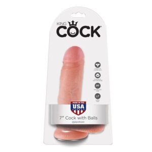 King Cock with Balls — Realistic Dildo, 17.8 cm, Flesh — Dildos — view 4