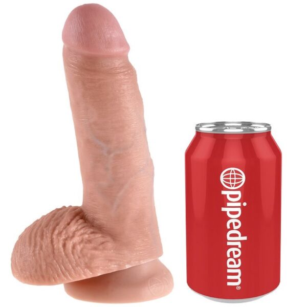 King Cock with Balls — Realistic Dildo, 17.8 cm, Flesh — Dildos — view 5