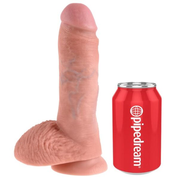 King Cock with Balls — Realistic Dildo, 20.3 cm, Flesh — Dildos — view 5