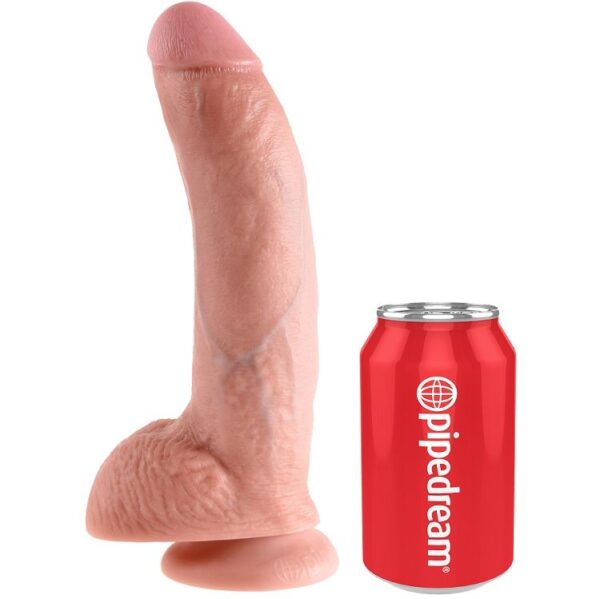 King Cock with Balls — Realistic Dildo, 22.9 cm, Flesh — Dildos — view 5