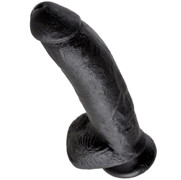 King Cock with Balls — Realistic Dildo, 22.9 cm, Black — Dildos — view 5