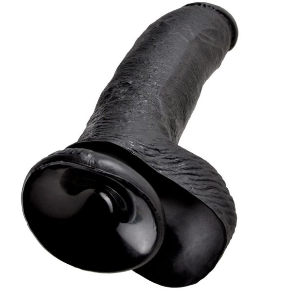 King Cock with Balls — Realistic Dildo, 22.9 cm, Black — Dildos — view 2