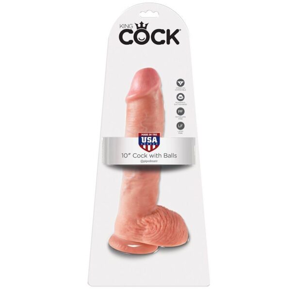 King Cock with Balls — Realistic Dildo, 26.5 cm, Flesh — Dildos — view 4