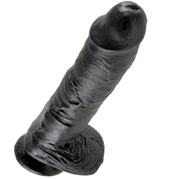 King Cock with Balls — Realistic Dildo, 25.4 cm, Black — Dildos — view 2