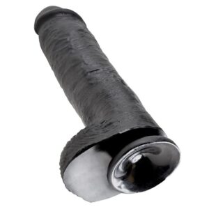 King Cock with Balls — Realistic Dildo, 28 cm, Black — Dildos — view 2