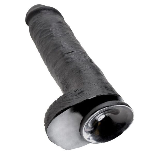 King Cock with Balls — Realistic Dildo, 28 cm, Black — Dildos — view 2