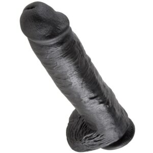 King Cock with Balls — Realistic Dildo, 28 cm, Black — Dildos