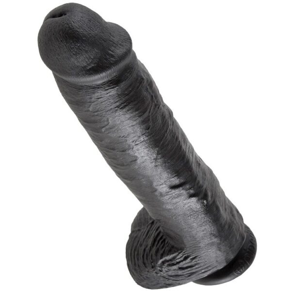 King Cock with Balls — Realistic Dildo, 28 cm, Black — Dildos