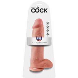 King Cock with Balls — Realistic Dildo, 30.48 cm, Flesh — Dildos — view 2