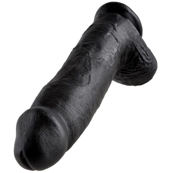 King Cock with Balls — Realistic Dildo, 30.48 cm, Black — Dildos — view 5