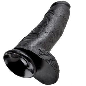 King Cock with Balls — Realistic Dildo, 30.48 cm, Black — Dildos — view 2