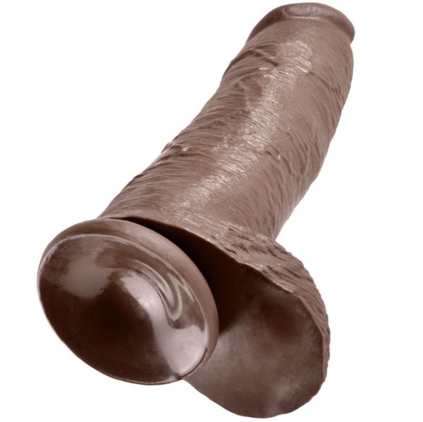 King Cock with Balls — Realistic Dildo, 30.48 cm, Brown — Dildos — view 2