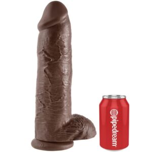 King Cock with Balls — Realistic Dildo, 30.48 cm, Brown — Dildos — view 4