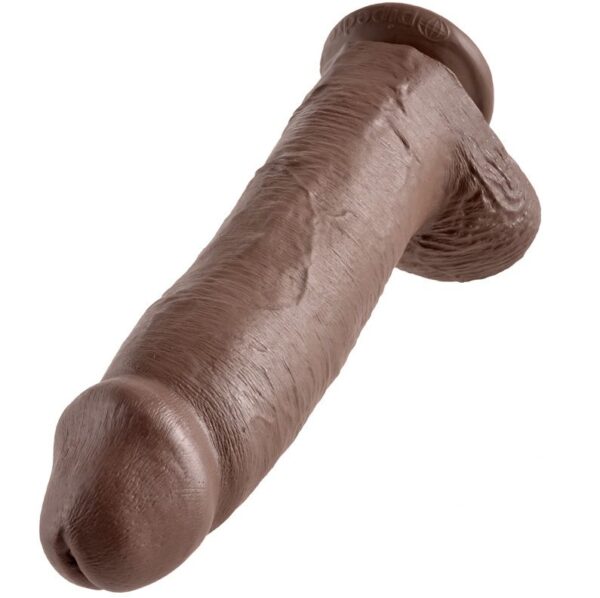 King Cock with Balls — Realistic Dildo, 30.48 cm, Brown — Dildos — view 5