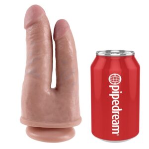 King Cock Double Penetrator — Realistic Dildo, Suction Cup, Flesh — Dildos — view 3