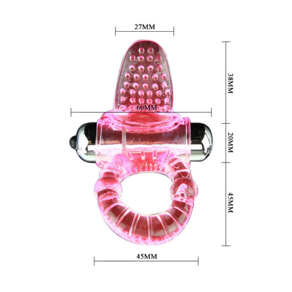 Baile Sweet ABS — Vibrating Cock Ring, Pink — Clitoral Toys — view 4