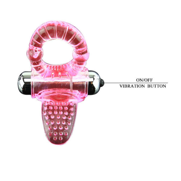 Baile Sweet ABS — Vibrating Cock Ring, Pink — Clitoral Toys — view 5