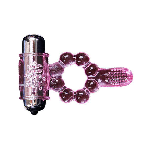 Baile Tongue — Vibrating Cock Ring, Silicone, Pink — Clitoral Toys — view 8