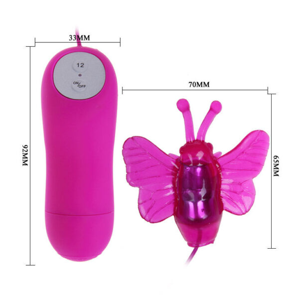 Baile Cute Secret Butterfly — Clitoral Vibrator, Pink — Clitoral Stimulators — view 6