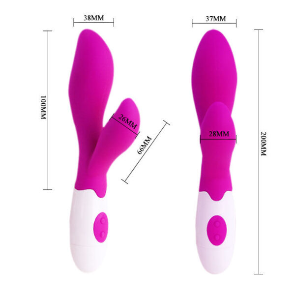 Pretty Love Newman — Rabbit Vibrator, Lilac and White — Clitoral Stimulators — view 5