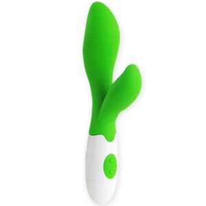 Pretty Love Flirtation Owen — Rabbit Vibrator, Green and White — Clitoral Stimulators