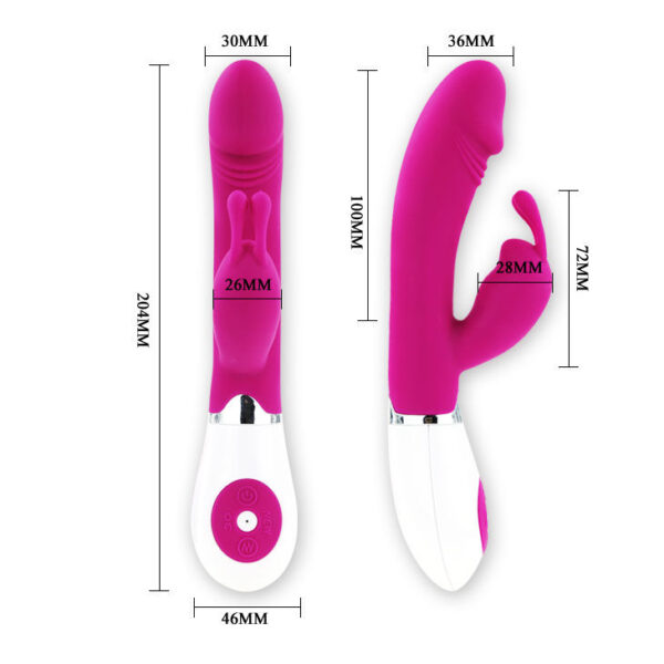 Pretty Love Gene — Rabbit Vibrator, Waterproof, Lilac and White — Clitoral Stimulators — view 6