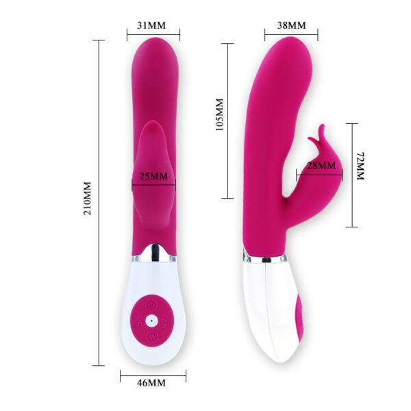 Pretty Love Felix — Rabbit Vibrator, Waterproof, Lilac and White — Clitoral Stimulators — view 7