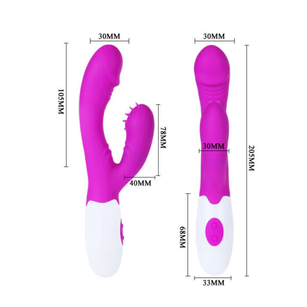 Pretty Love Andre — Rabbit Vibrator, Lilac and White — Clitoral Stimulators — view 6