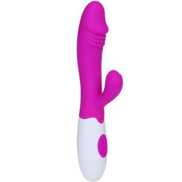 Pretty Love Flirtation Snappy — Rabbit Vibrator, Lilac and White — Clitoral Stimulators