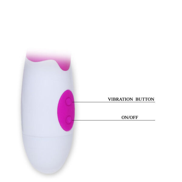 Pretty Love Flirtation Snappy — Rabbit Vibrator, Lilac and White — Clitoral Stimulators — view 6