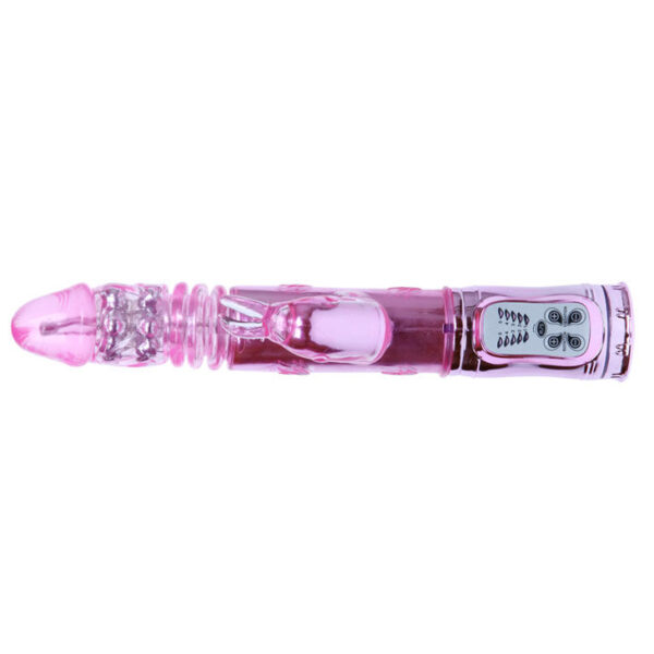 Baile Throbbing Bunny — Thrusting Vibrator, Rechargeable, Pink — Rabbit Vibrators — view 5