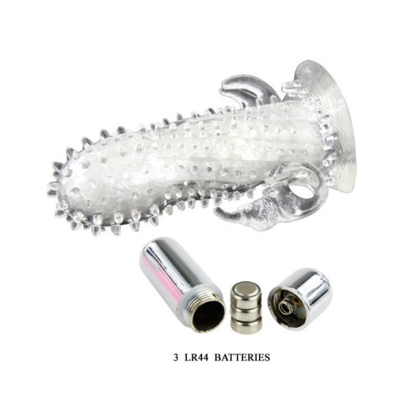 Baile Brave Man Rabbit — Vibrating Penis Sleeve, Clear — Penis Accessories — view 6