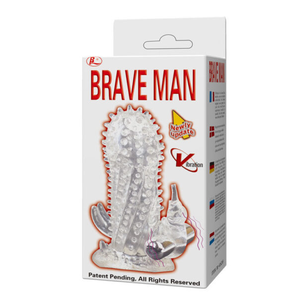 Baile Brave Man Rabbit — Vibrating Penis Sleeve, Clear — Penis Accessories — view 5