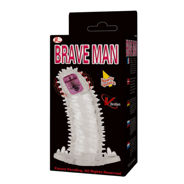 Baile Brave II Man Sensor — Vibrating Penis Sleeve, Clear — Penis Accessories — view 5