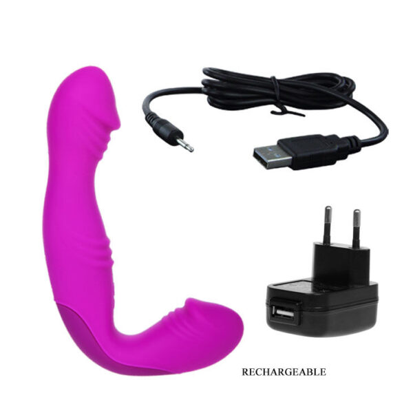 Pretty Love Angelo — Strapless Strap-On, Rechargeable, Lilac — Strap-Ons & Harnesses — view 5