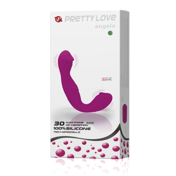 Pretty Love Angelo — Strapless Strap-On, Rechargeable, Lilac — Strap-Ons & Harnesses — view 4