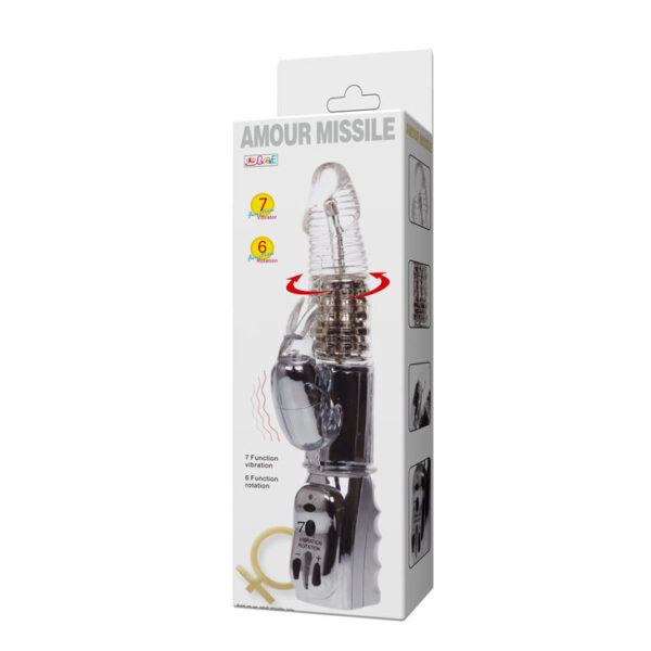 Baile Amour Missile — Rabbit Vibrator, Transparent — Hi-Tech Vibrators — view 8