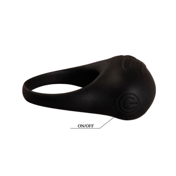 Pretty Love Bertram — Vibrating Cock Ring, Silicone, Black — Cock Rings — view 6