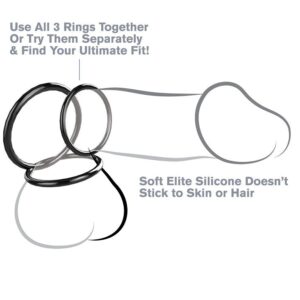 Fantasy C-Ringz 3-Ring Stamina — Cock Ring Set, Silicone — Classic Cock Rings — view 2