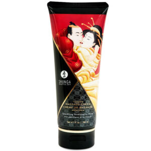Shunga — Massage Cream, Vegan, 200 ml, Strawberry and Cava — Massage Creams