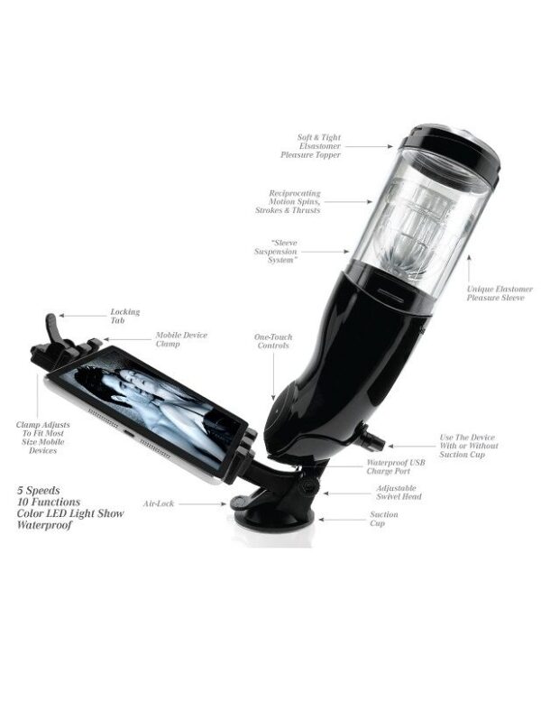 Extreme Toyz Mega-Bator — Automatic Masturbator, White — Automatic Masturbators — view 12
