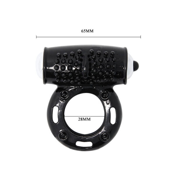 Baile Power Ring — Vibrating Cock Ring, Black — Clitoral Toys — view 4