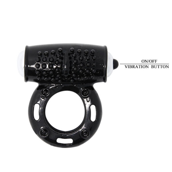 Baile Power Ring — Vibrating Cock Ring, Black — Clitoral Toys — view 5