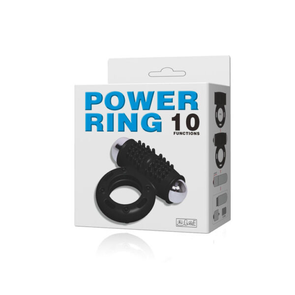 Baile Power Ring — Vibrating Cock Ring, Black — Clitoral Toys — view 7