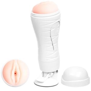 Crazy Bull Flora White — Vibrating Masturbator, Rechargeable — Vibrating Strokers