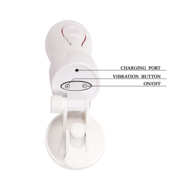 Crazy Bull Flora White — Vibrating Masturbator, Rechargeable — Vibrating Strokers — view 5