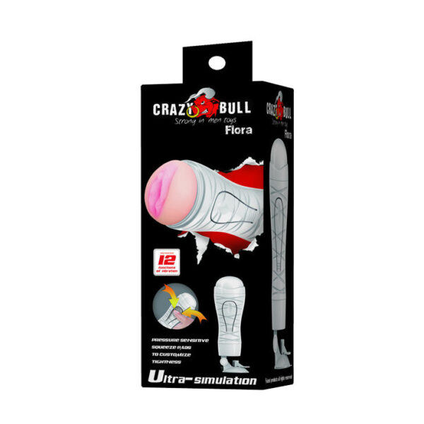 Crazy Bull Flora White — Vibrating Masturbator, Rechargeable — Vibrating Strokers — view 2