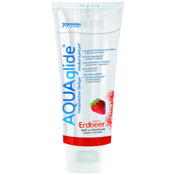 Joydivision Aquaglide Strawberry — Flavoured Lubricant, 100 ml — Flavored Lubricants